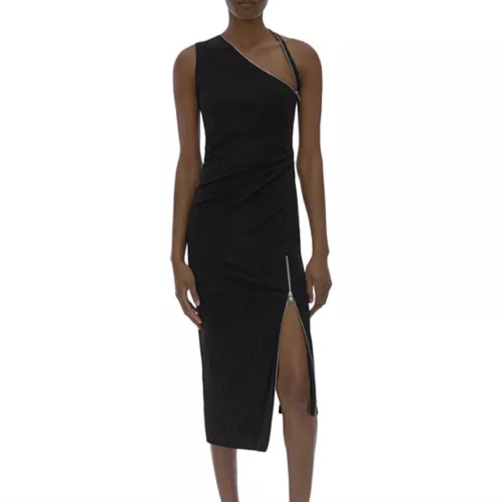 NWT Helmut Lang Asymmetric Zipper Punk Cocktail Party Dress - Picture 2 of 2
